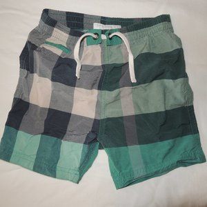Burberry Green Plaid Swim Trunks Size 18 Months